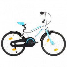 vidaXL Bicicleta pentru copii, albastru ?i alb, 18 inci foto