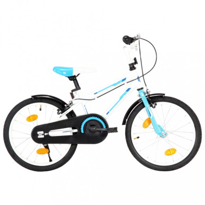 Bicicletă pentru copii, albastru și alb, 18 inci foto
