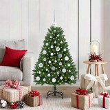 vidaXL Brad de Crăciun artificial Verde 120 cm PVC și Metal 3395672