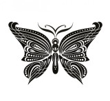 Cumpara ieftin Sticker decorativ Fluture, Negru, 60 cm, 1151ST, animale si pasari, Oem