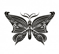 Sticker decorativ Fluture, Negru, 60 cm, 1151ST foto