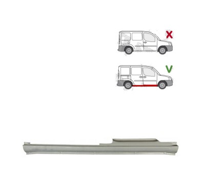 Prag Fiat Doblo (119/223), 01.2001-01.2010, model: usa culisanta, scurt, montare dreapta, galvanizat, RapidAuto foto