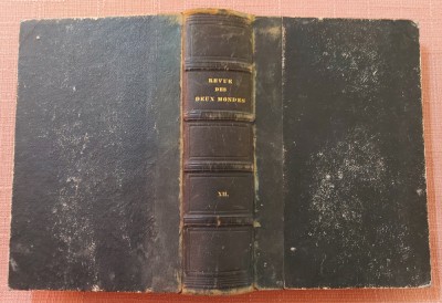 Revue des Deux Mondes Volumul 12. Paris, 1851 - Legatura de epoca, cotor piele foto