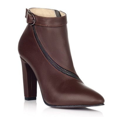 Botine piele naturala Valencia Chocolate - sau Orice Culoare foto