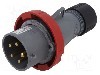 Conector alimentare AC, IEC 60309, IP67, 32A, 415V AC, 5 pini, AMPHENOL - 2CMA101112R1000