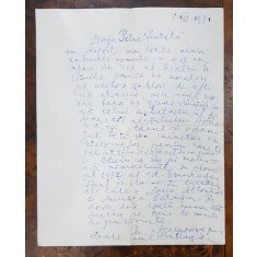 MANUSCRIS PETRU VINTILA, DATAT 1971