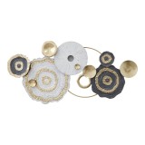 Cumpara ieftin Decoratiune perete din metal Melin Pako World Auriu 127.5x63x6 cm