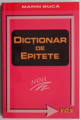 Dictionar de epitete &amp;ndash; Marin Buca foto