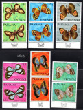 PANAMA 1968, Fauna, Fluturi, tete-beche, serie neuzata, MNH, Nestampilat