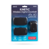 Sonerie fara fir si fara baterie Kinetic 2x receptori negru delight 55345BK-2