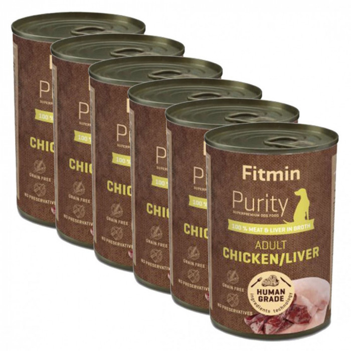 Fitmin Purity Adult Chicken &amp;amp; Liver 6 x 400 g
