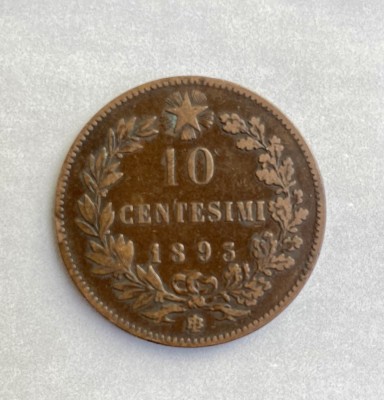 Moneda Italia 1893 foto