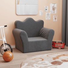 Gossi canapea pentru copii, antracit, plus moale
