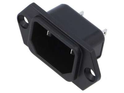 Conector alimentare AC soclu tată 10A 250VAC IEC 60320 C18 foto