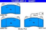 ATE 13.0460-4851.2 set placute frana,frana disc