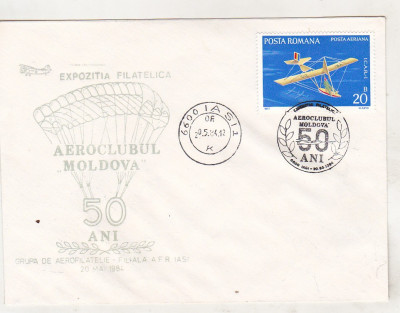 bnk fil Plic Expofil Aeroclubul Moldova Iasi 1984 foto