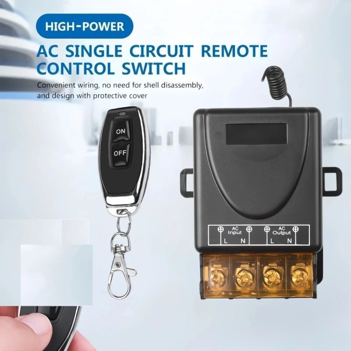 Releu receptor + telecomanda 7kw 220V 30A automatizari forta pompa apa irigatii iluminat
