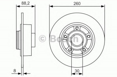 Disc frana RENAULT MEGANE III Grandtour (KZ0/1) (2008 - 2016) BOSCH 0 986 479 C88 foto