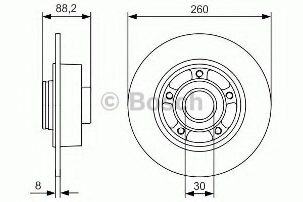 Disc frana RENAULT MEGANE III Grandtour (KZ0/1) (2008 - 2016) BOSCH 0 986 479 C88