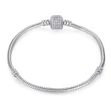 Cumpara ieftin Bratara pentru talismane/charmuri argint 925, JW1136, model clasic cu pietre, placata cu rodiu