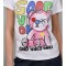 TRICOU GOOD VIBE ONLY STRASURI INFINITE Alb M-L