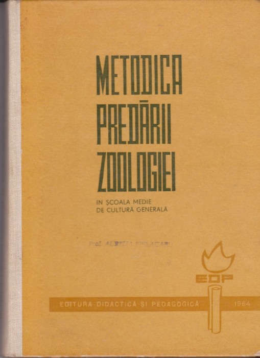 AS - POPOVICI M. ELENA - METODICA PREDARII ZOOLOGIEI, IN SCOALA MEDIE DE CULTURA GENERALA