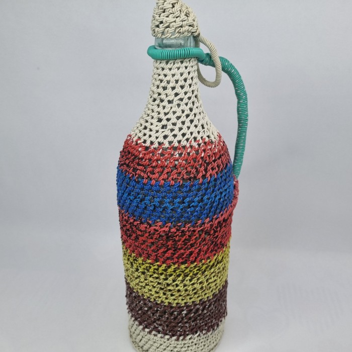 Sticla veche, impletita manual - Decorativa
