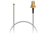 Cablu GCT IPEX MHF1 la SMA mamă maro 150mm 50&Omega; 0-3GHz -40&divide;85&deg;C