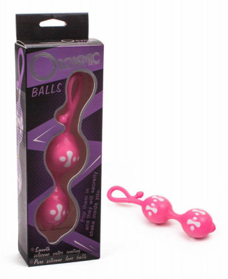 Orgasmic Balls Pink - Bile Kegel din TPR, 15,5 cm foto