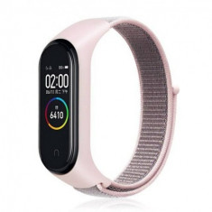 Curea Tech-Protect compatibil Xiaomi Mi Band 3/4, Roz, Textil foto