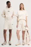 Barrow pantaloni scurți din bumbac culoarea bej, cu imprimeu, S5BWUABE064