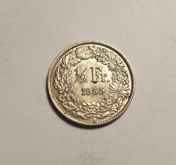 Elvetia 1/2 Franc 1955 UNC
