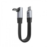 Cablu USB4 type C flat 8K60Hz 240W drept/unghi T-T 0.13m Negru, ku4fa3