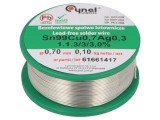 Cositor fără plumb Sn99Cu0,7Ag0,3, 700um, 100g - S&acirc;rmă de lipit