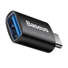 ADAPTOR Baseus Ingenuity Series Mini OTG, USB 3.1 (M) la USB Type-C (T), corp metalic, negru &amp;quot;ZJJQ000001&amp;quot; (timbru verde 0.18 lei) - 69321726