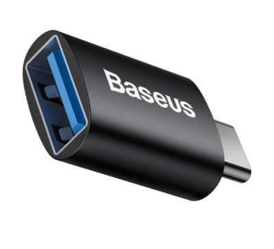 ADAPTOR Baseus Ingenuity Series Mini OTG, USB 3.1 (M) la USB Type-C (T), corp metalic, negru &amp;quot;ZJJQ000001&amp;quot; (timbru verde 0.18 lei) - 6932172605643 foto