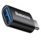 ADAPTOR Baseus Ingenuity Series Mini OTG, USB 3.1 (M) la USB Type-C (T), corp metalic, negru &quot;ZJJQ000001&quot; (timbru verde 0.18 lei) - 6932172605643