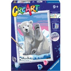 Set Creativ Ravensburger Pictura pe Numere, Urs Polar foto
