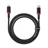 Cablu Date si Incarcare USB-C - Lightning Baseus Dura, 20W, 1m, Rosu Negru P10377800U01-01