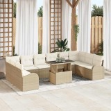 Cumpara ieftin Set de canapele pentru grădină 11 pcs Bej Rattan poli