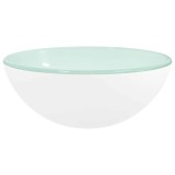 Cumpara ieftin Chiuveta din sticla securizata, alb, 30x12 cm