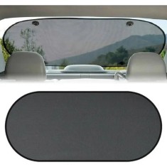 Parasolar Luneta Auto, 100 x 50 cm, culoare Neagra, prindere cu ventuze foto