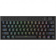 Tastatura gaming mecanica Bluetooth cu fir si wireless Redragon Horus Mini PRO neagra iluminare RGB