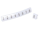 Etichete albe 5mm numerotate 1-10 cu &icirc;mpingere 250 buc.