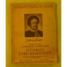 ISTORIA TARII RUMANESTI - STOLNICUL CONSTANTIN CANTACUZINO