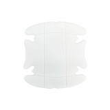Set 4 Folii Protectie Maner Usa Auto, Universale, Anti-zgarieturi, Alb/Negru, 8cm x 8.5cm