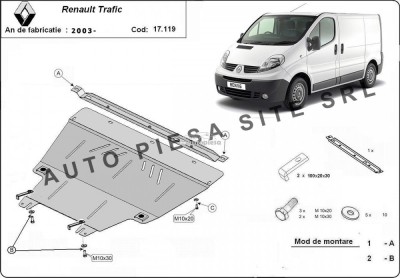 Scut metalic motor Renault Trafic fabricat incepand cu 2003 APS-17,119 foto