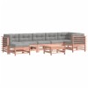 Set mobilier de gradina cu perne, 8 piese, lemn masiv douglas