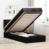 vidaXL Cadru de pat otoman cu saltea țesătură neagră 90x190cm 3311589