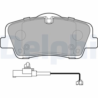 Set placute frana spate DELPHI, Hyundai H350 Autobus, 04.2015-, H350 Caroserie, 04.2015-, H350 Platforma / sasiu, 04.2015-, spate; puntea spate foto